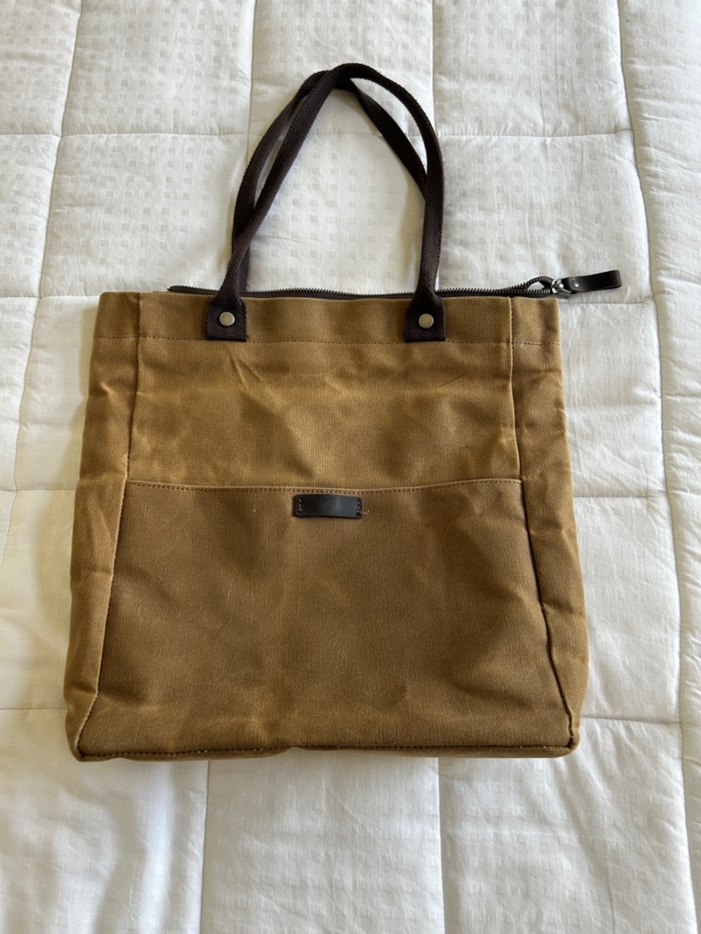 Vintage rugged Wax Canvas Tote Bag Shoulder Bag
